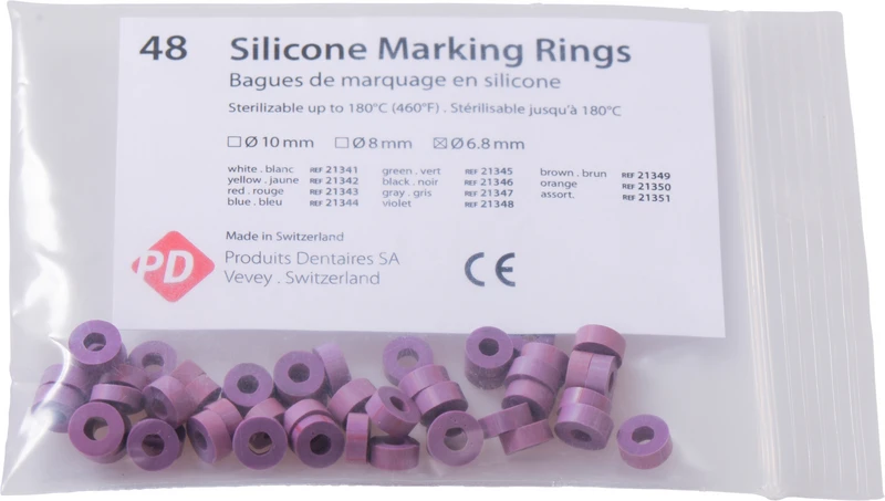 Markierungsringe  Packung  48 Stück violett, Ø 6,8 mm