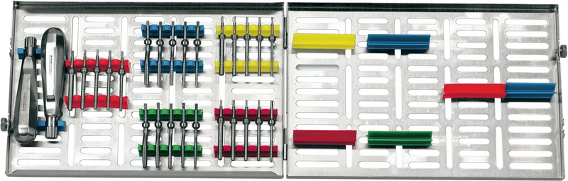 IMS Kassette Signature DIN  Stück  DIN bunt, für 25 Osteotome, 2 Griffe