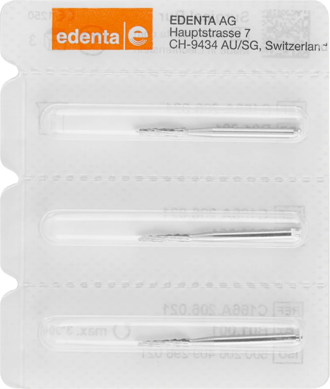 Chirurgie Knochenfräser HM C166A  Packung  3 Stück RA XL, Figur 409, 10 mm, ISO 021