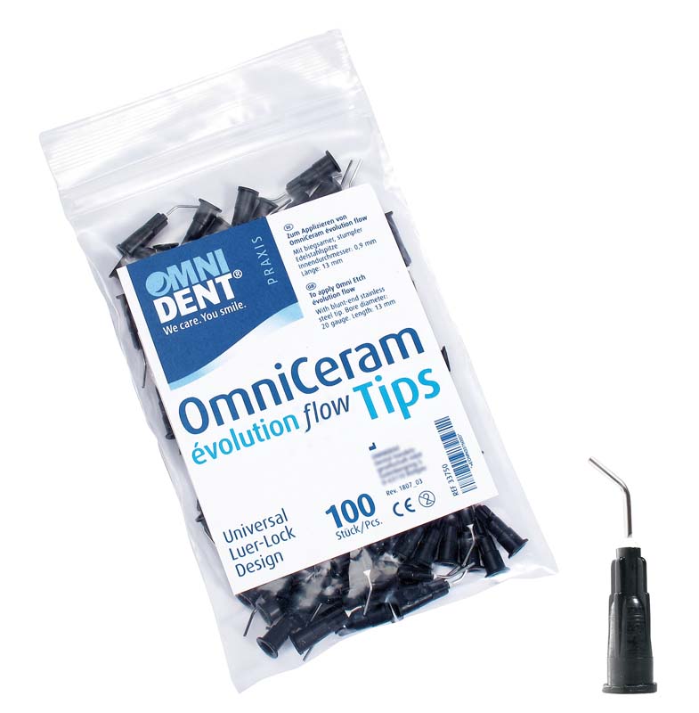 OmniCeram évolution flow Tips  Packung  100 Stück L 13 mm, Innen-Ø 0,9 mm, G20