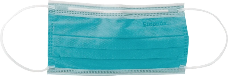 Monoart® Mundschutz Pro 4 Perfect Fit  Box  50 Stück mit Gummizug, lagunablau