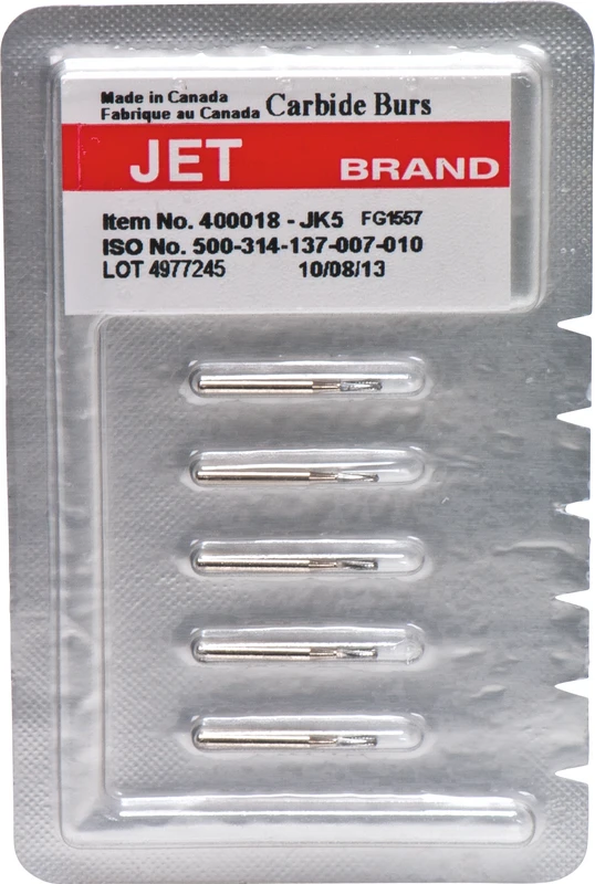 HM Bohrer FG 1557  Packung  5 Stück gerades, rundes Ende, Querhiebfissur, FG, 3,7 mm, ISO 010