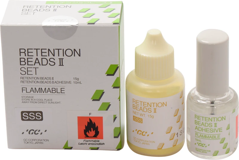 Retention Beads II  Set  15 g Retentionsperlen, 10 ml Adhesiv
