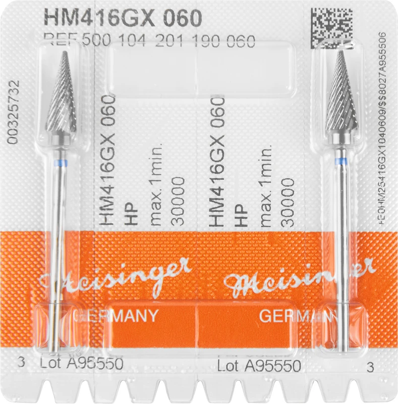 HM-Fräser GX  Packung  2 Stück kreuzverzahnt, blau standard, HP, Figur 201, 14,7 mm, ISO 060