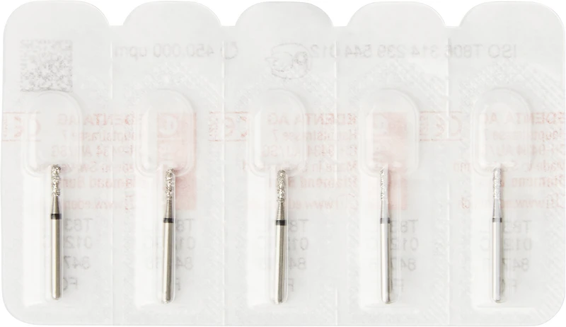 Turbo Diamanten T830L  Packung  5 Stück schwarz supergrob, FG, Figur 239 Birne lang, 4 mm, ISO 012