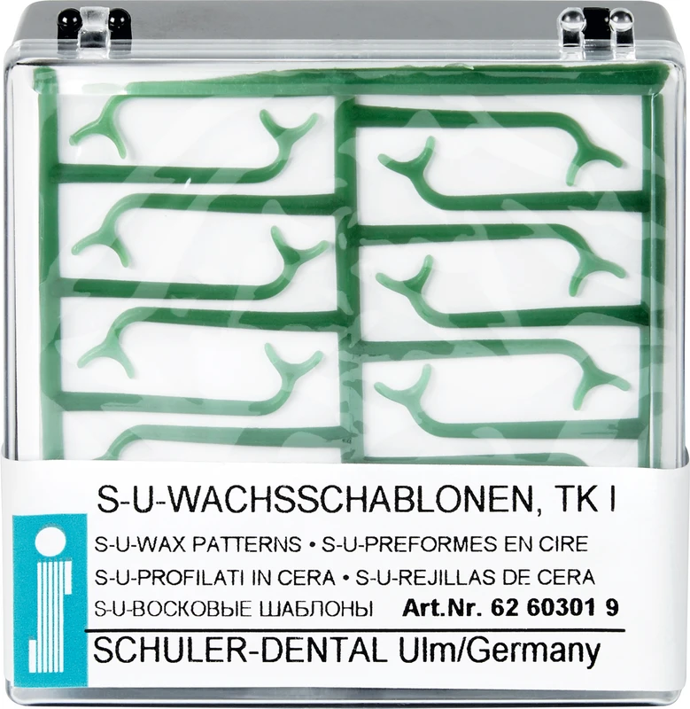 S-U-WACHSSCHABLONEN  Packung  10 Stück Bonyhard-Klammer TK I