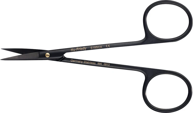 Black Line Scheren  Stück  S18SCX nach Iris, gebogen\schmal, 115 mm