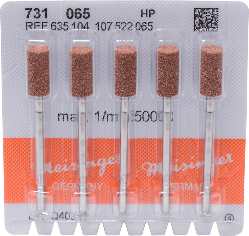 Keramische Schleifer 731  Packung  5 Stück braun mittel, HP, Figur 107, 13 mm, ISO 065