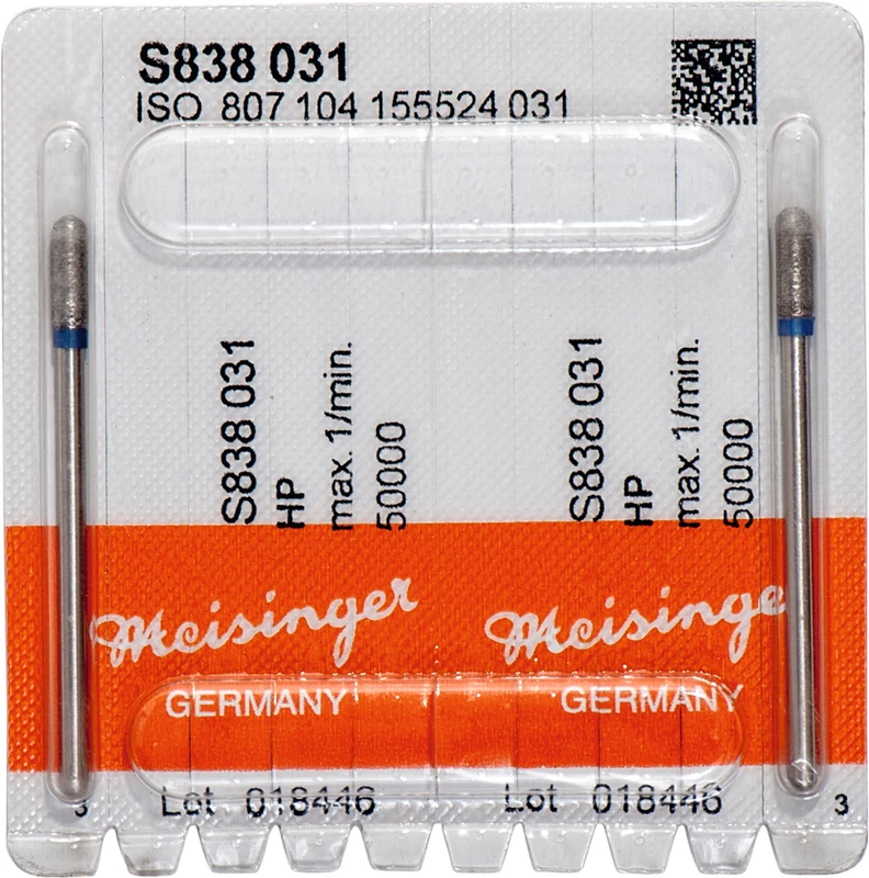 Sinterdiamanten S838  Packung  2 Stück blau mittel, HP, Figur 155, 9 mm, ISO 031