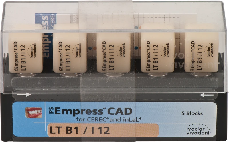 IPS Empress® CAD A-D for CEREC  Packung  5 Stück Gr. I12, B1 LT