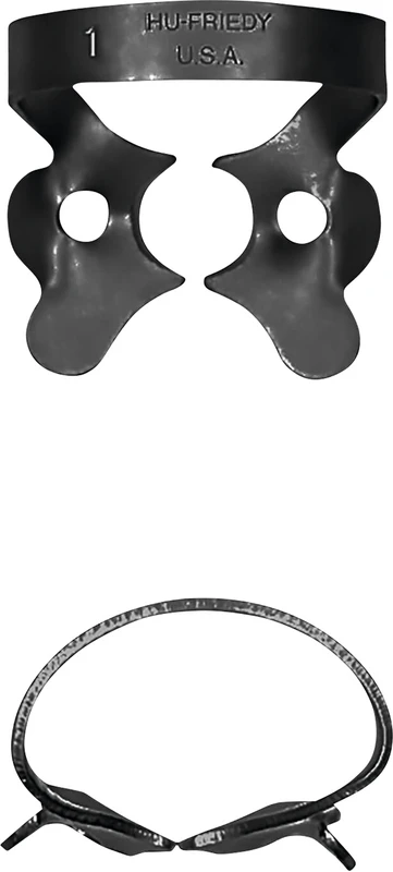 Kofferdam-Klammer Black Line  Stück  Figur 1, für Prämolar
