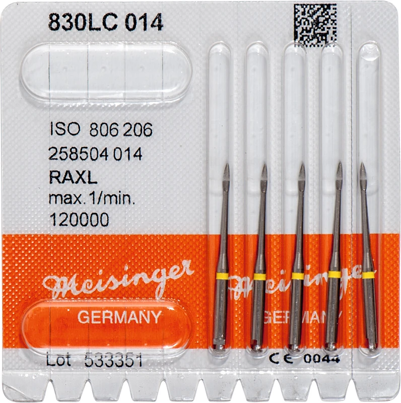 Diamanten 830  Packung  5 Stück gelb extra fein, RA XL, Figur 258, ISO 014