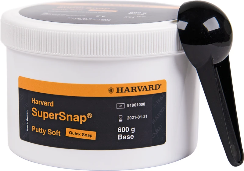 Harvard SuperSnap®  Packung  600 g Dose Base, 600 g Dose Katalysator Quick Putty Soft schwarz, 2 Löffel