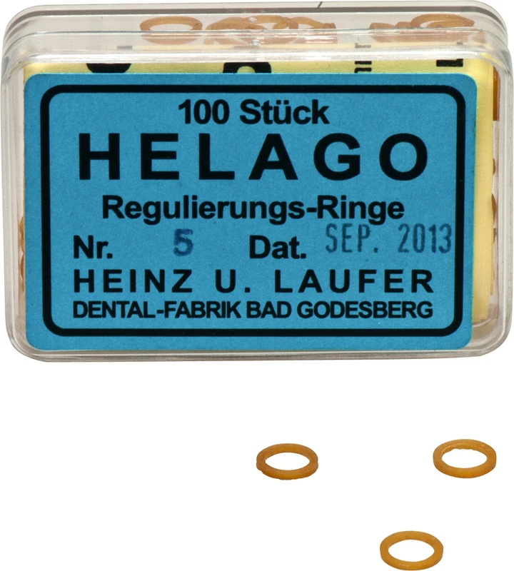HELAGO Gummiringe für Regulierung  Packung  100 Stück transparent, 5 mm