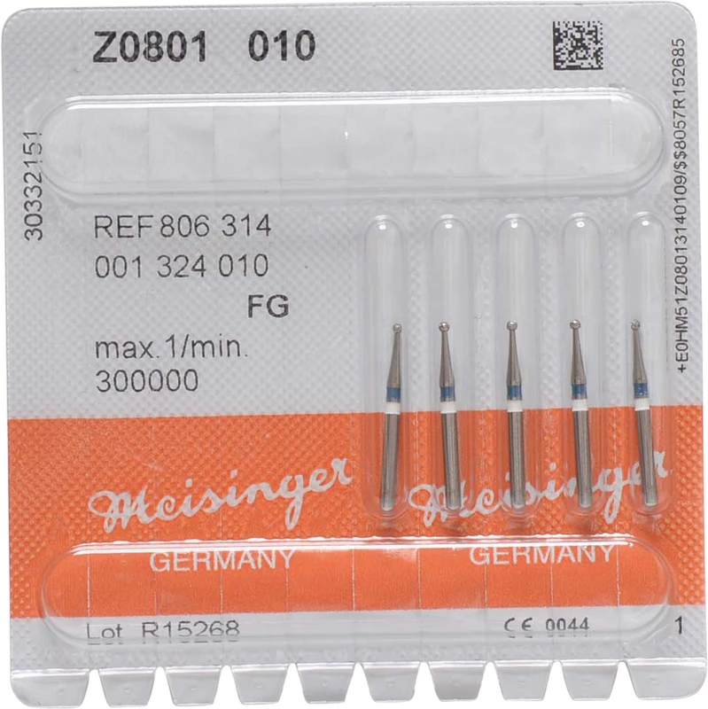Diamanten Z0801  Packung  5 Stück blau mittel, FG, Figur 001 Rund, ISO 010