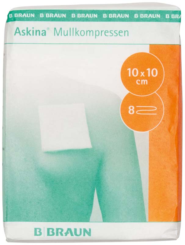 Askina ®  Mullkompressen  Packung  100 Stück 10 x 10 cm