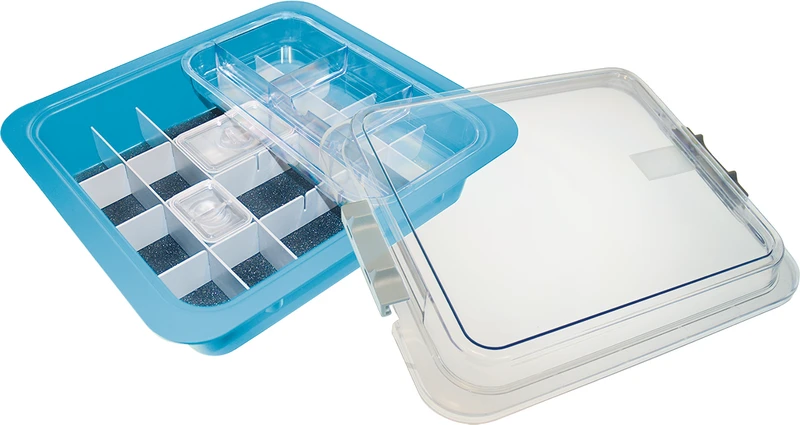 Komplette Materialwanne  Sortiment  1 Materialwanne neonblau inklusive Zubehör