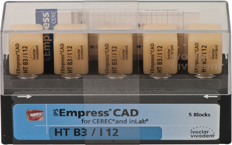 IPS Empress® CAD A-D for CEREC  Packung  5 Stück Gr. I12, B3 HT