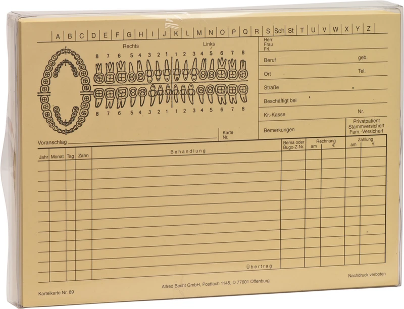 Karteikarten   Packung  100 Stück gelb
