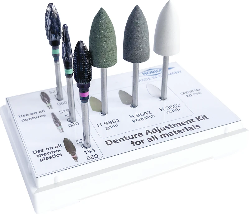 Adjustment Kit DA2  Kit  6 Stück (3 x Fräser, 3 x Polierer)