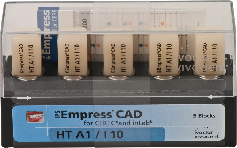 IPS Empress® CAD A-D for CEREC  Packung  5 Stück Gr. I10, A1 HT
