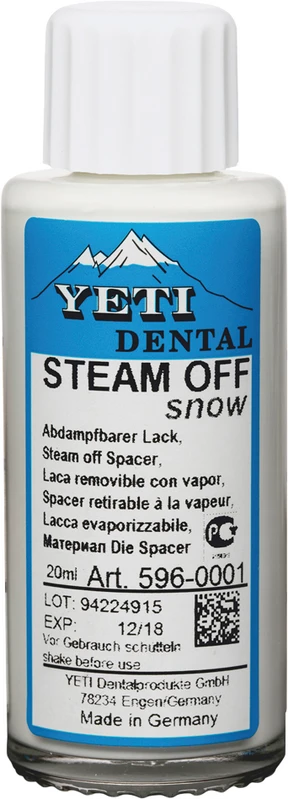 Steam off  Flasche  20 ml Dentinfarbe snow