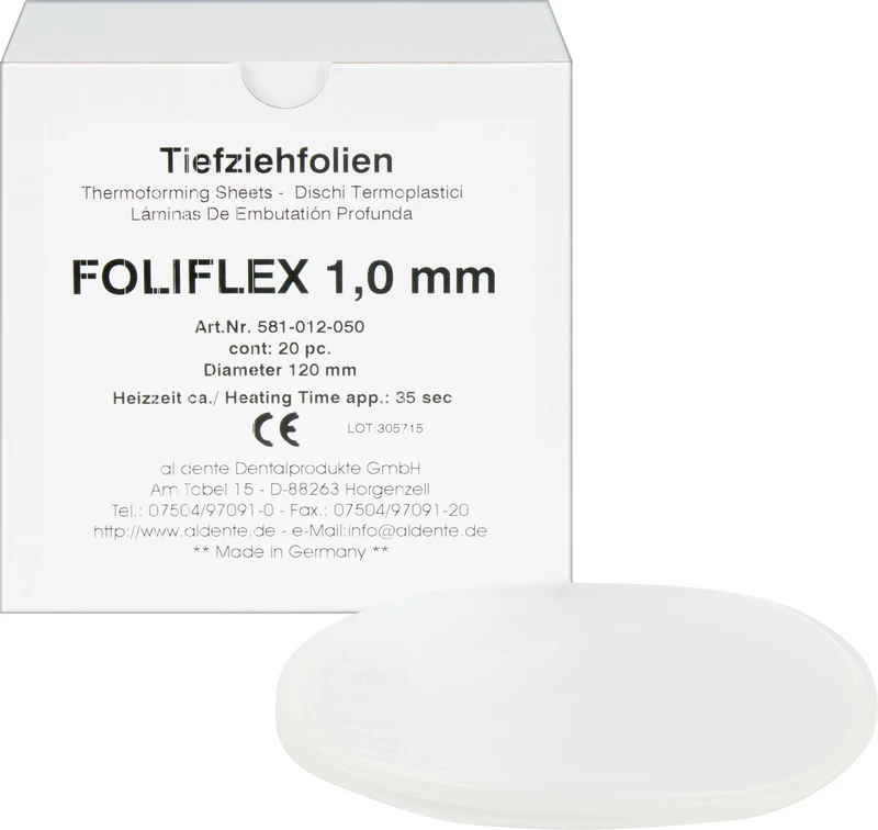 Foliflex  Packung  20 Stück transparent, Ø 120 mm, Stärke 1 mm