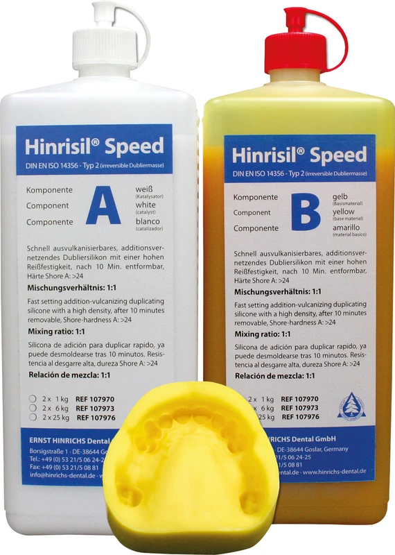 Hinrisil® Speed  Packung  1 kg Flasche A, 1 kg Flasche B, gelb