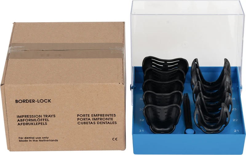 Abdrucklöffel Border  Packung  10 Stück unbezahnt, autoklavierbar