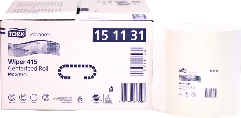 TORK® Mehrzweck Papierwischtücher M1\M2 System   Karton  6 Rollen 1-lagig, 120 m x 21,5 cm, weiß