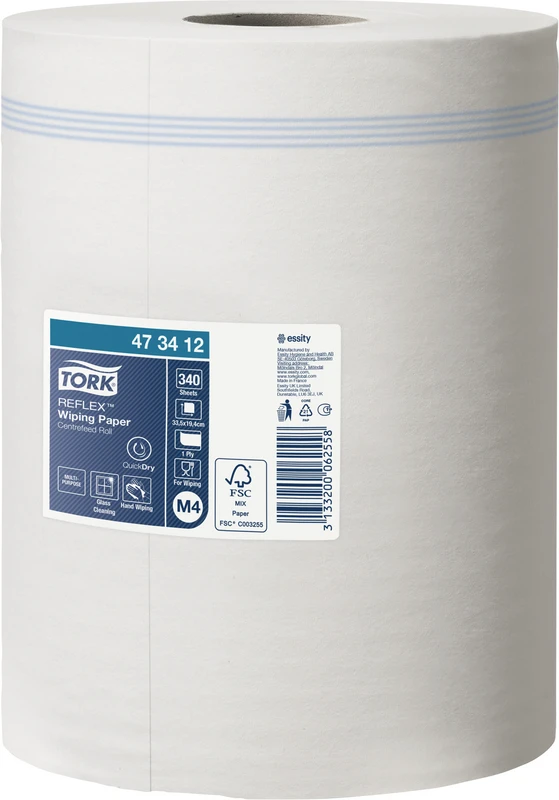 TORK® Reflex Starke Mehrzweck Papierwischtücher   Packung  6 Stück Premium, 1-lagig, weiß