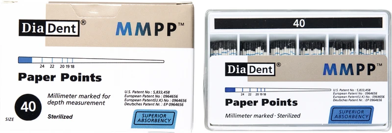DiaDent® Papierspitzen  Packung  200 Stück ISO 040
