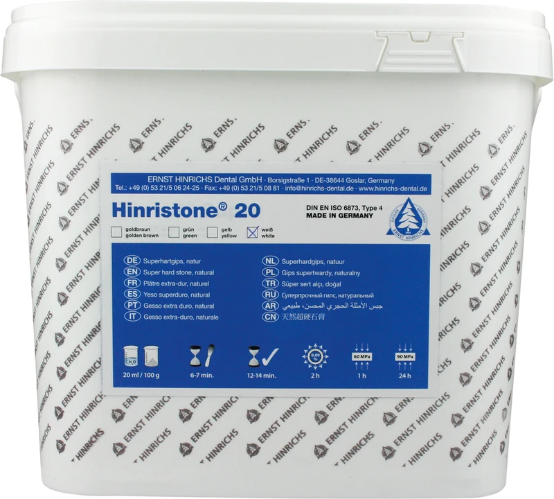 Hinristone® 20  Eimer  10 kg weiß