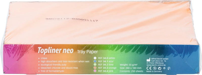 Topliner neo  Packung  250 Stück 28 x 18 cm, orange