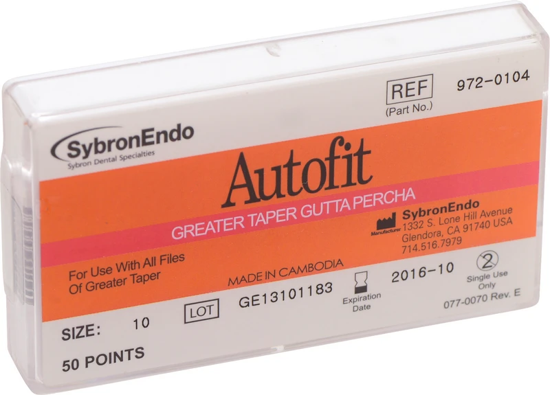 Autofit Guttapercha  Packung  50 Stück Taper.10