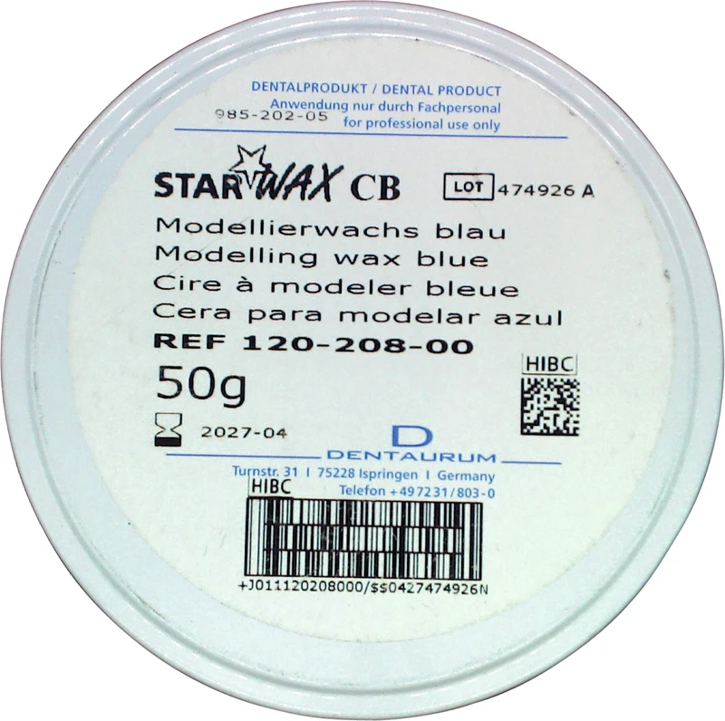 StarWax Modellierwachs  Dose  50 g blau