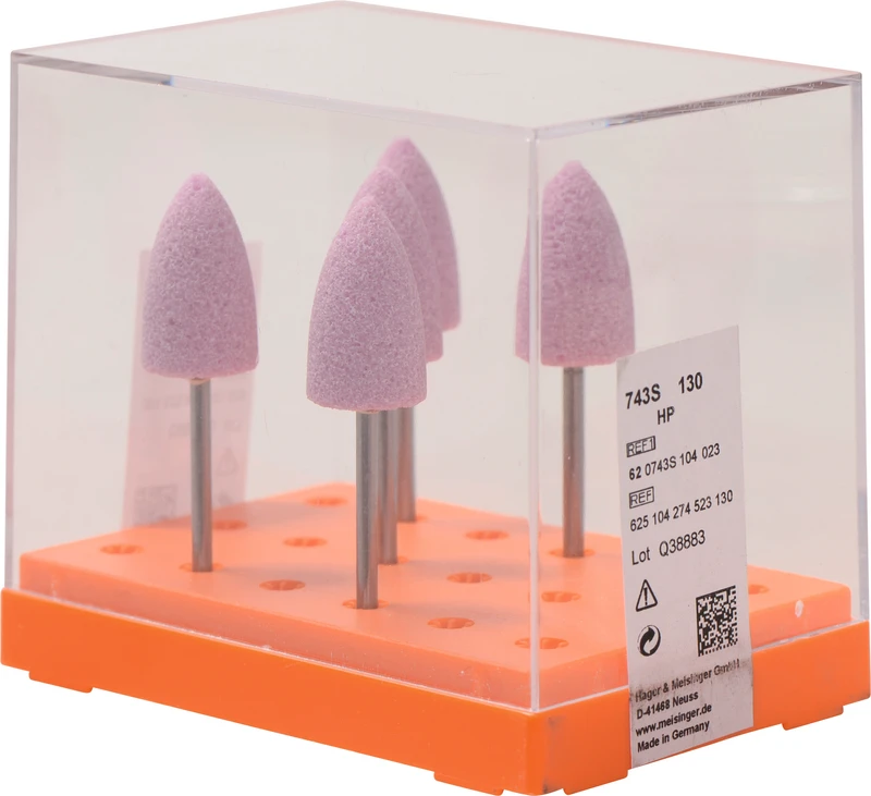 Ausarbeitungssteine 743S  Packung  5 Stück rosa mittel, HP, Figur 274, 22 mm, ISO 130