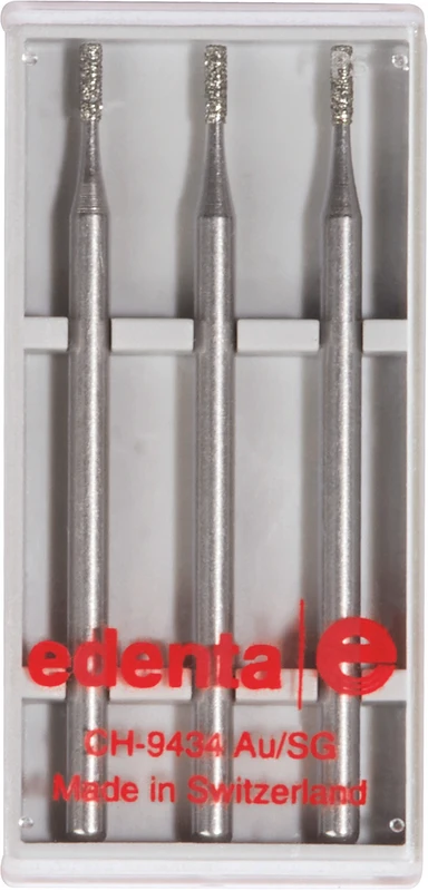 Diamanten 835  Packung  3 Stück Standard, HP, Figur 109 Zylinder flach, 4 mm, ISO 012