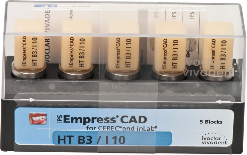 IPS Empress® CAD A-D for CEREC  Packung  5 Stück Gr. I10, B3 HT