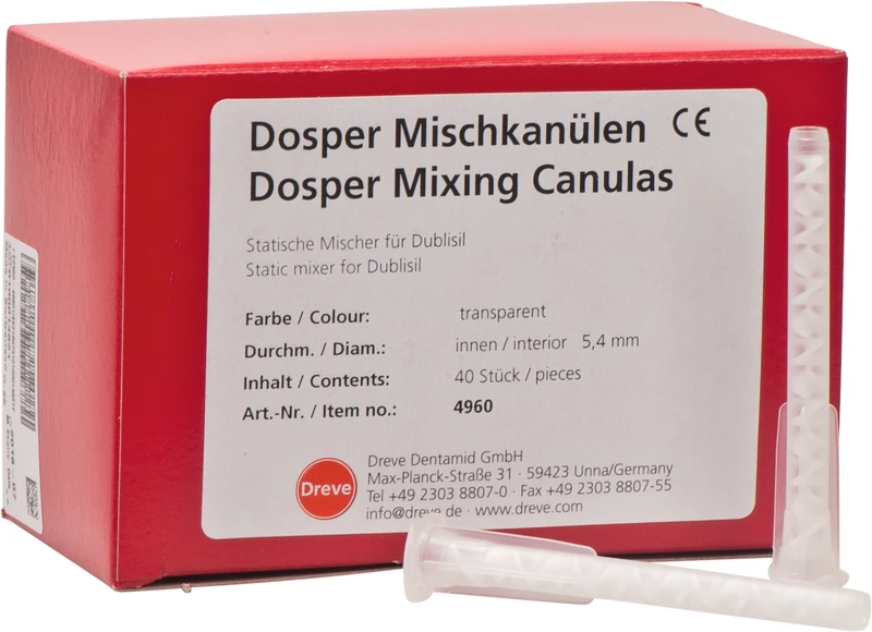 Dreve Mischkanülen transparent  Packung  40 Stück transparent