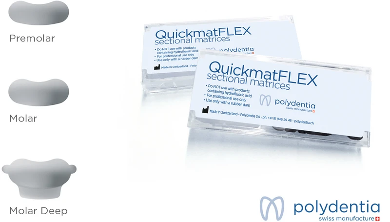 QuickmatFLEX Teilmatrizen  Packung  100 Stück Höhe 6,4 mm, Stärke 0,03 mm, Molar