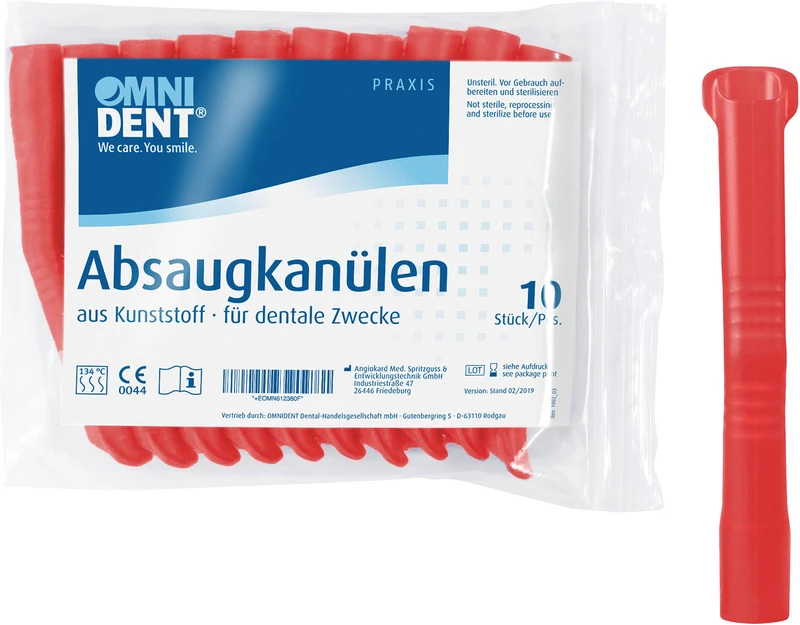 Omni Absaugkanülen  Packung  10 Stück rot