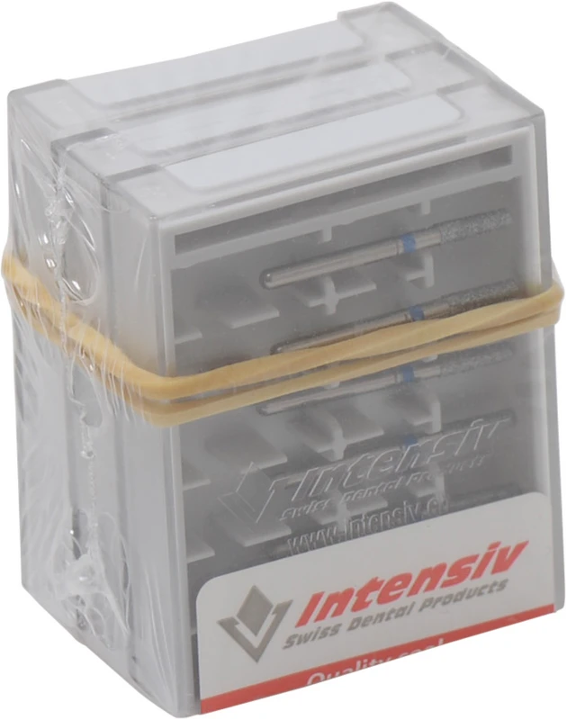 Diamanten 846  Packung  6 Stück blau mittel, FG, Figur 545 Konus Kante rund, 6 mm, ISO 018