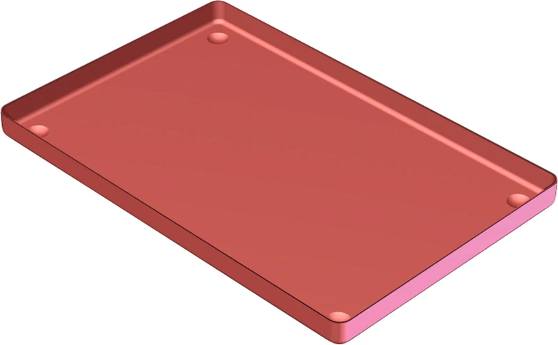 ALUMINIUM TRAY  Stück  Tray rot 28 x 18 cm