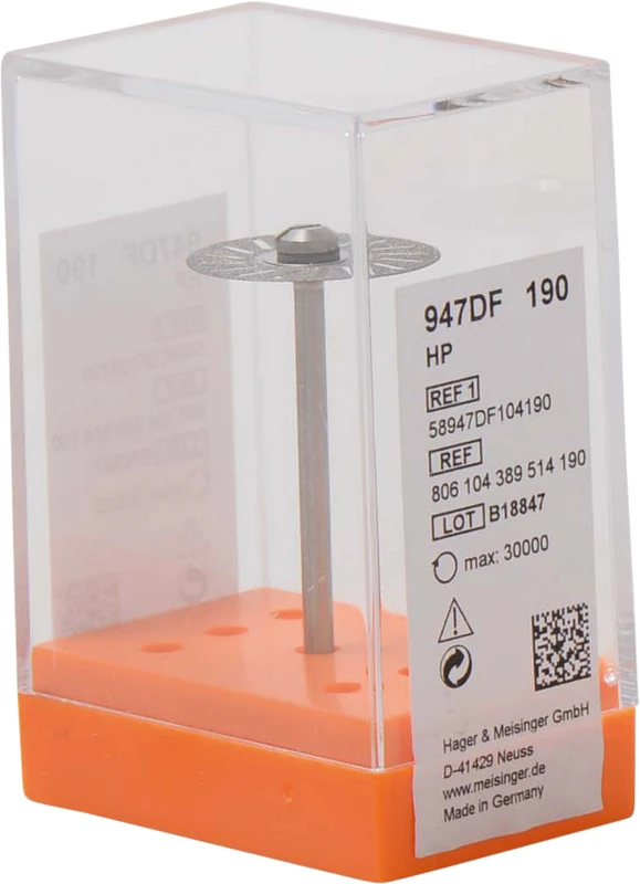 Diamantscheiben 947D  Stück  rot fein, HP, Figur 389, 0,2 mm, ISO 190