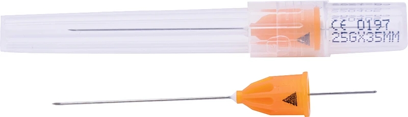 MIRAJECT® Injektionskanülen  Packung  100 Stück orange, Ø 0,5 mm, G25 17\42 lang