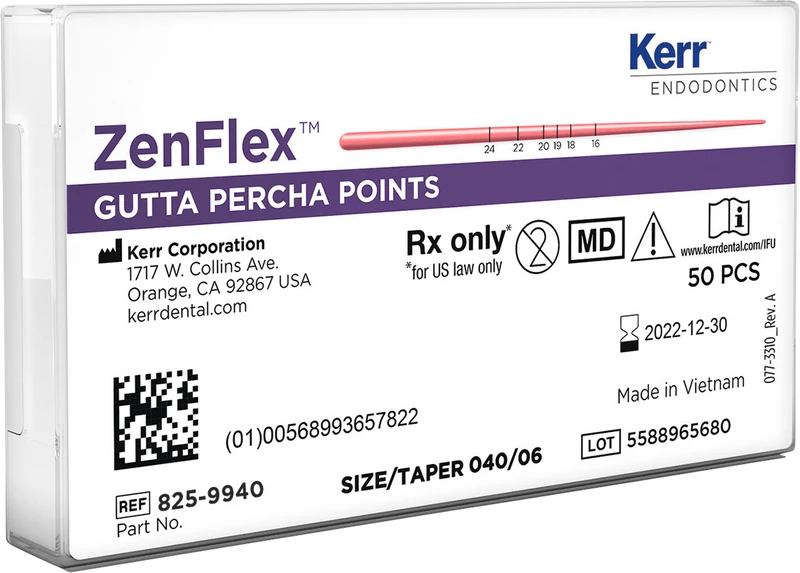 ZenFlex Gutta Percha Spitzen   Packung  50 Stück Taper.06, ISO 040