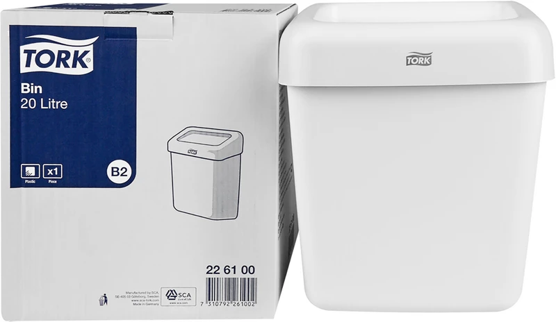 Tork® Abfalleimer   Stück  Kunststoff, für 20 Liter, weiß, B2 System