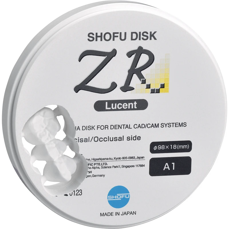 SHOFU Disk ZR Lucent  Stück  Ø 98,5 mm H 12 mm, A1