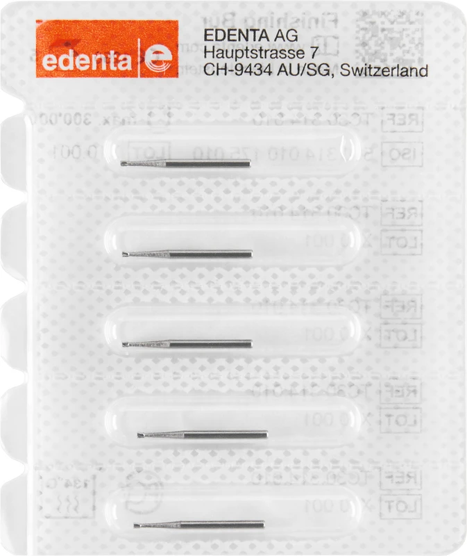 HM-Finierer TC30  Packung  5 Stück FG, Figur 010 umgekehrter Kegel, 1 mm, ISO 010